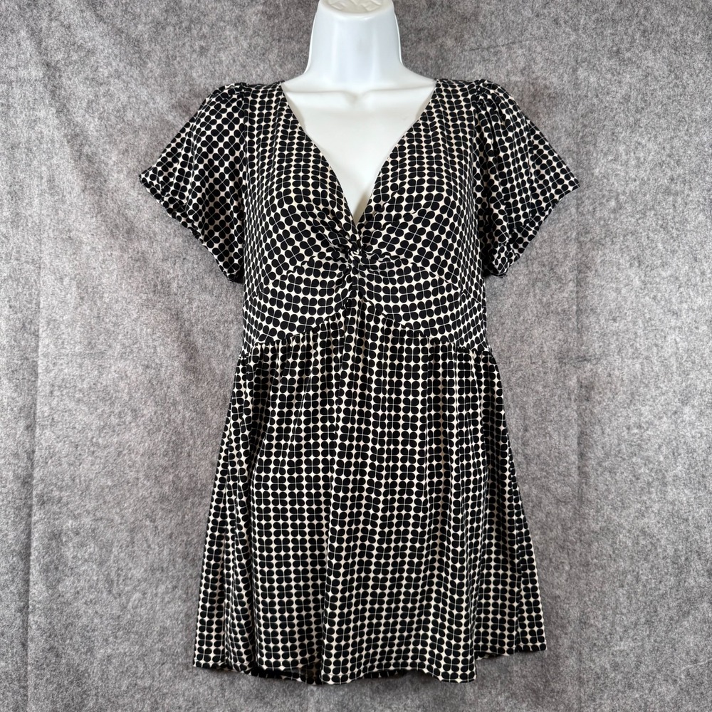 VTG Max Studio Babydoll Tunic Top Womens Medium Mod Retro Empire Y2K 90s USA